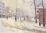 Paul Signac Le boulevard de Clichy, la neige oil